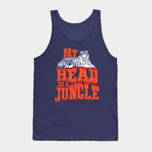 My Head is a Jungle-Tiger typography Tank Top